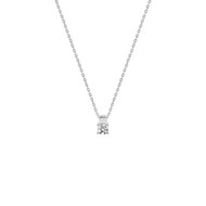 Collier Femme - Or 18 Carats - Diamant 0,18 Carats - Longueur : 42 cm