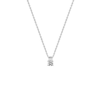 Women's necklace - Gold 18 Carats - Diamond 0,18 Carats - Length: 42 cm
