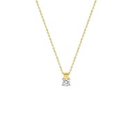Collier Femme - Or 18 Carats - Diamant 0,23 Carats - Longueur : 42 cm