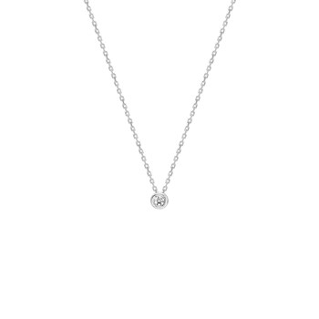 Women's necklace - Gold 18 Carats - Diamond 0,04 Carats - Length: 42 cm