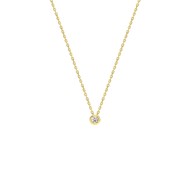 Collier Femme - Or 18 Carats - Diamant 0,04 Carats - Longueur : 42 cm
