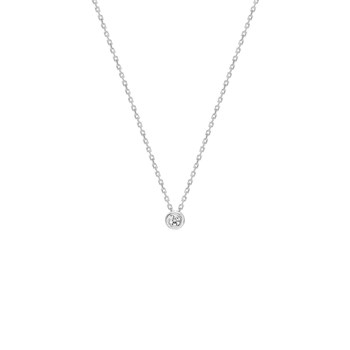 Women's necklace - Gold 18 Carats - Diamond 0,04 Carats - Length: 42 cm