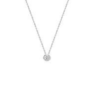 Collier Femme - Or 18 Carats - Diamant 0,14 Carats - Longueur : 42 cm