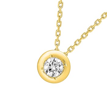 Women's necklace - Gold 18 Carats - Diamond 0,18 Carats - Length: 42 cm