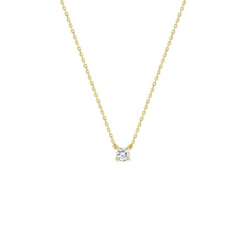 Women's necklace - Gold 18 Carats - Diamond 0,2 Carats - Length: 42 cm
