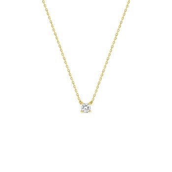 Women's necklace - Gold 18 Carats - Diamond 0,2 Carats - Length: 42 cm