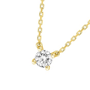 Women's necklace - Gold 18 Carats - Diamond 0,2 Carats - Length: 42 cm
