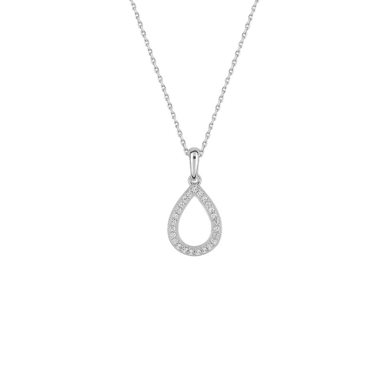 Collier Femme - Or 18 Carats - Diamant 0,12 Carats - Longueur : 42 cm