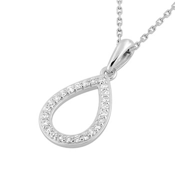 Women's necklace - Gold 18 Carats - Diamond 0,12 Carats - Length: 42 cm