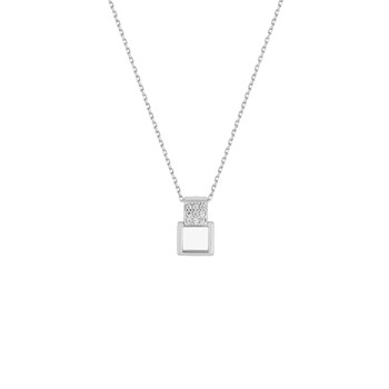 Women's necklace - Zirconium oxide - 18-carat gold - Length: 42 cm