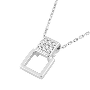 Women's necklace - Zirconium oxide - 18-carat gold - Length: 42 cm
