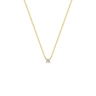 Collier Femme - Or 18 Carats - Diamant 0,08 Carats - Longueur : 42 cm
