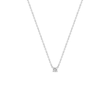 Women's necklace - Gold 18 Carats - Diamond 0,08 Carats - Length: 42 cm