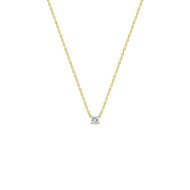 Collier Femme - Or 18 Carats - Diamant 0,08 Carats - Longueur : 42 cm