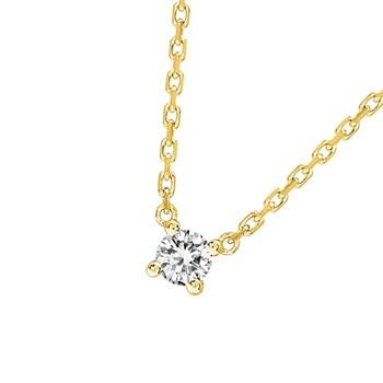 Women's necklace - Gold 18 Carats - Diamond 0,08 Carats - Length: 42 cm