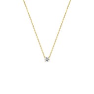 Collier Femme - Or 18 Carats - Diamant 0,14 Carats - Longueur : 42 cm