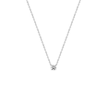 Women's necklace - Gold 18 Carats - Diamond 0,14 Carats - Length: 42 cm