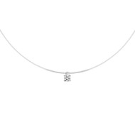 Collier Femme - Or 18 Carats - Diamant 0,08 Carats - Longueur : 42 cm