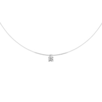 Women's necklace - Gold 18 Carats - Diamond 0,08 Carats - Length: 42 cm