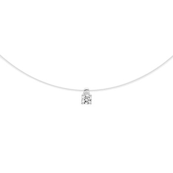 Women's necklace - Gold 18 Carats - Diamond 0,14 Carats - Length: 42 cm