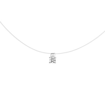 Women's necklace - Gold 18 Carats - Diamond 0,18 Carats - Length: 42 cm