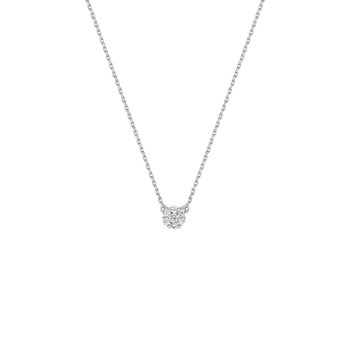 Women's necklace - Gold 18 Carats - Diamond 0,1 Carats - Length: 42 cm