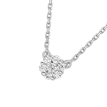 Women's necklace - Gold 18 Carats - Diamond 0,1 Carats - Length: 42 cm