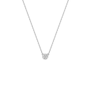 Women's necklace - Gold 18 Carats - Diamond 0,1 Carats - Length: 42 cm