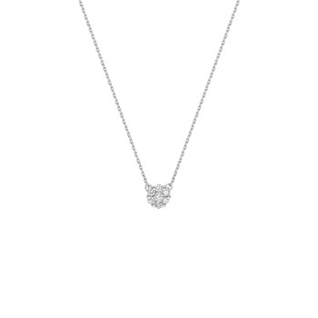 Women's necklace - Gold 18 Carats - Diamond 0,15 Carats - Length: 42 cm