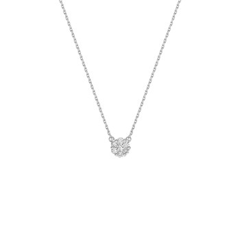 Women's necklace - Gold 18 Carats - Diamond 0,2 Carats - Length: 42 cm