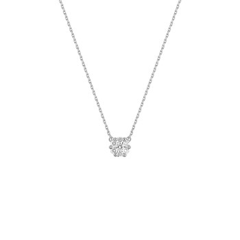 Collier Femme - Or 18 Carats - Diamant 0,25 Carats - Longueur : 42 cm