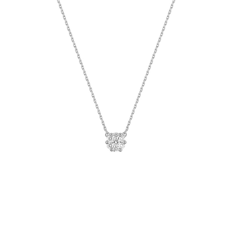 Collier Femme - Or 18 Carats - Diamant 0,25 Carats - Longueur : 42 cm