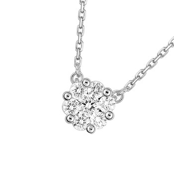 Women's necklace - Gold 18 Carats - Diamond 0,25 Carats - Length: 42 cm