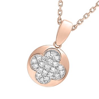 Women's necklace - Gold 18 Carats - Diamond 0,08 Carats - Length: 42 cm
