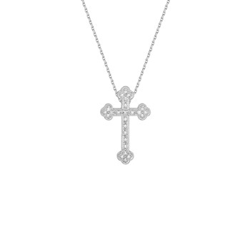 Women's necklace - Gold 18 Carats - Diamond 0,1 Carats - Length: 42 cm