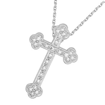 Women's necklace - Gold 18 Carats - Diamond 0,1 Carats - Length: 42 cm