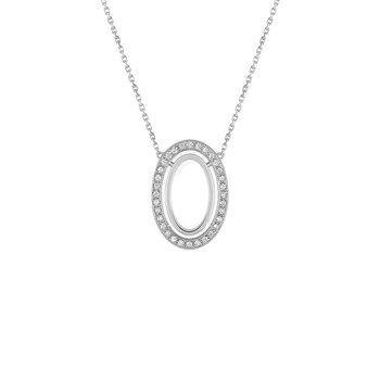 Women's necklace - Gold 18 Carats - Diamond 0,16 Carats - Length: 42 cm
