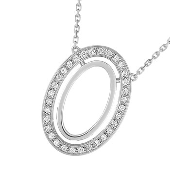 Women's necklace - Gold 18 Carats - Diamond 0,16 Carats - Length: 42 cm