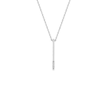 Women's necklace - Gold 18 Carats - Diamond 0,01 Carats - Length: 42 cm