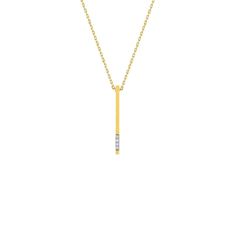 Collier Femme - Or 18 Carats - Diamant 0,01 Carats - Longueur : 42 cm