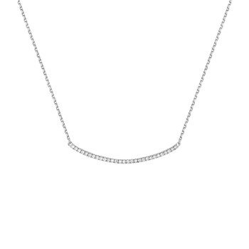 Women's necklace - Gold 18 Carats - Diamond 0,11 Carats - Length: 42 cm