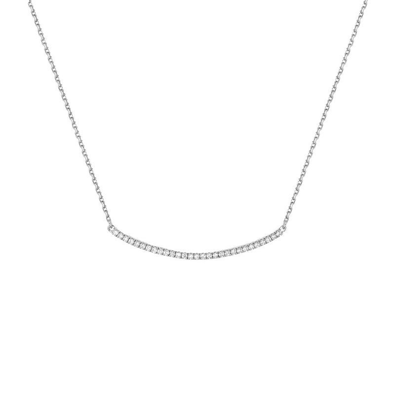 Collier Femme - Or 18 Carats - Diamant 0,11 Carats - Longueur : 42 cm