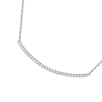 Women's necklace - Gold 18 Carats - Diamond 0,11 Carats - Length: 42 cm