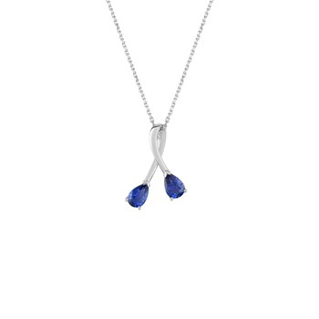Woman's necklace - sapphire - 18-carat gold - Length: 42 cm