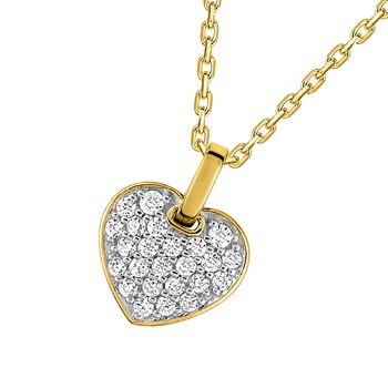 Women's necklace - Zirconium oxide - 18-carat gold - Length: 42 cm