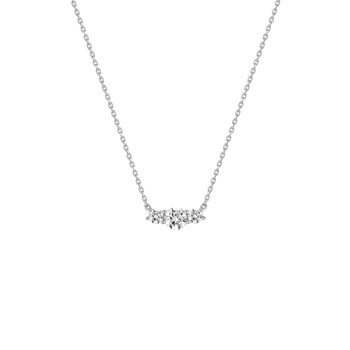 Women's necklace - Zirconium oxide - 18-carat gold - Length: 42 cm