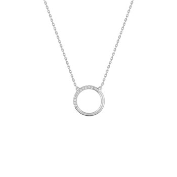 Women's necklace - Zirconium oxide - 18-carat gold - Length: 42 cm