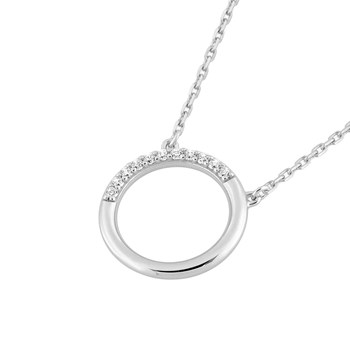 Women's necklace - Zirconium oxide - 18-carat gold - Length: 42 cm