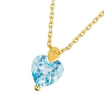 Woman's necklace - topaz - 18 carat gold - Length: 42 cm