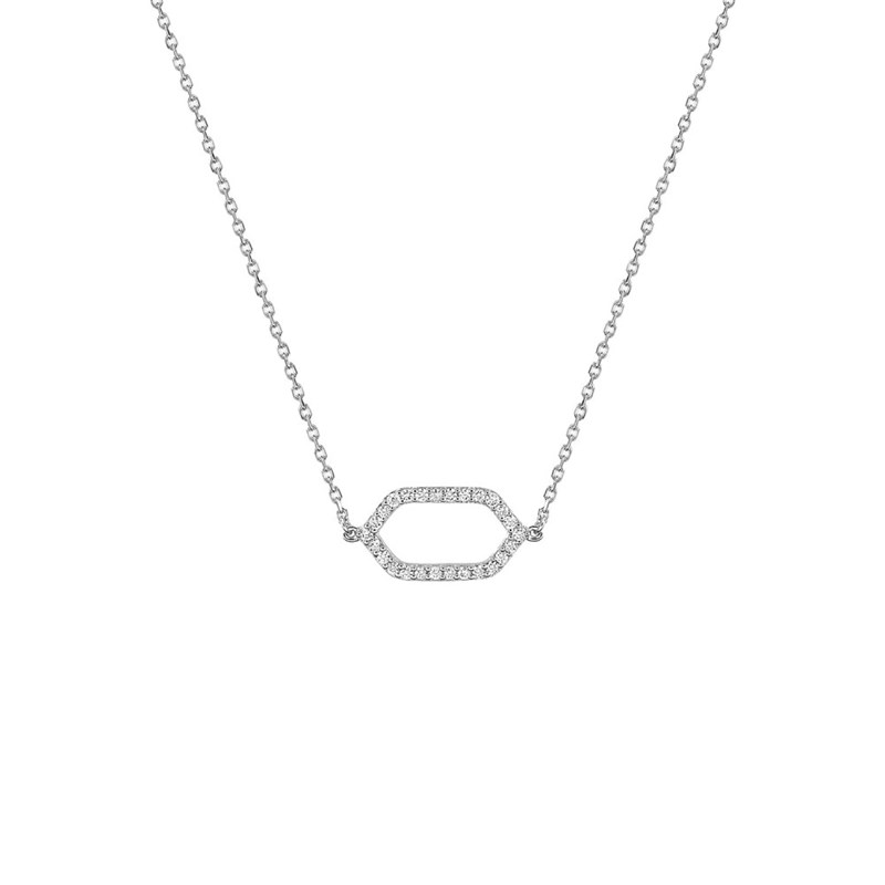 Collier Femme - Or 18 Carats - Diamant 0,16 Carats - Longueur : 42 cm